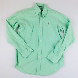Womens Ralph Lauren mint green button down 4